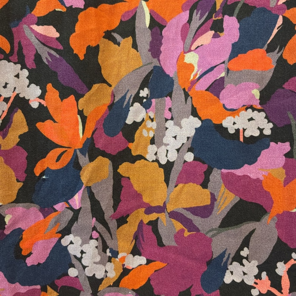 ANN MASHBURN Floral Blouse - Purple and Orange - Picture 4 of 6